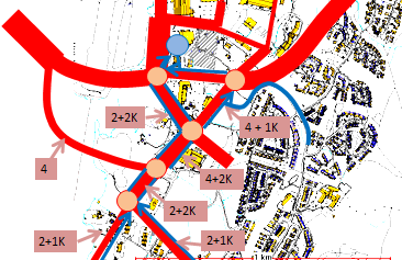 På lengere sikt, når hovedvegen omprioriteres med ny lenke syd for flyplassen kan kollektivtrafikken prioriteres med egne felt i eksisterende traseer både på Erling Kjeldsensveg/