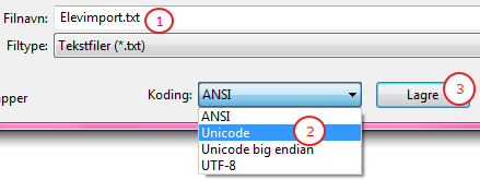 2. Du må deretter åpne csv-filen i en tekstbehandler som f.eks. Notisblokk (Notepad) for å lagre filen som en txt-fil med UNICODE-koding. Høyreklikk på filen i Utforskeren og velg Åpne i Notisblokk.