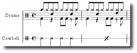 Tremolo Tremolo er en rask repetisjon av en note eller en rask alternering mellom to eller flere noter. Den indikeres med streker gjennom notehalsen.