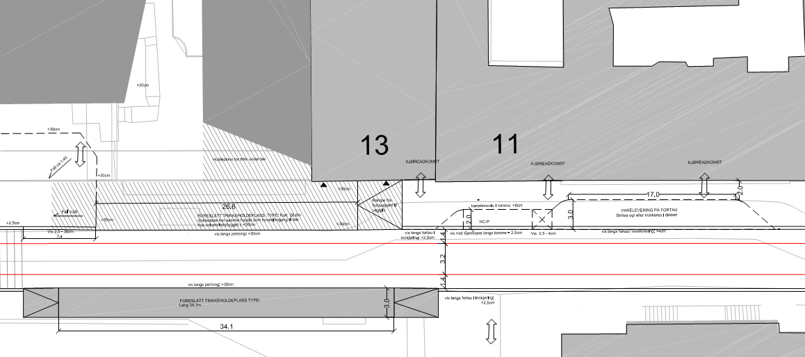 24 (25) TRAFIKKANALYSE Varelevering/Avfallshåndtering Varelevering/AvfaIlshåndtering Inngang UiO Kfisrían Augusts gate 7 : i /// Figur 18.