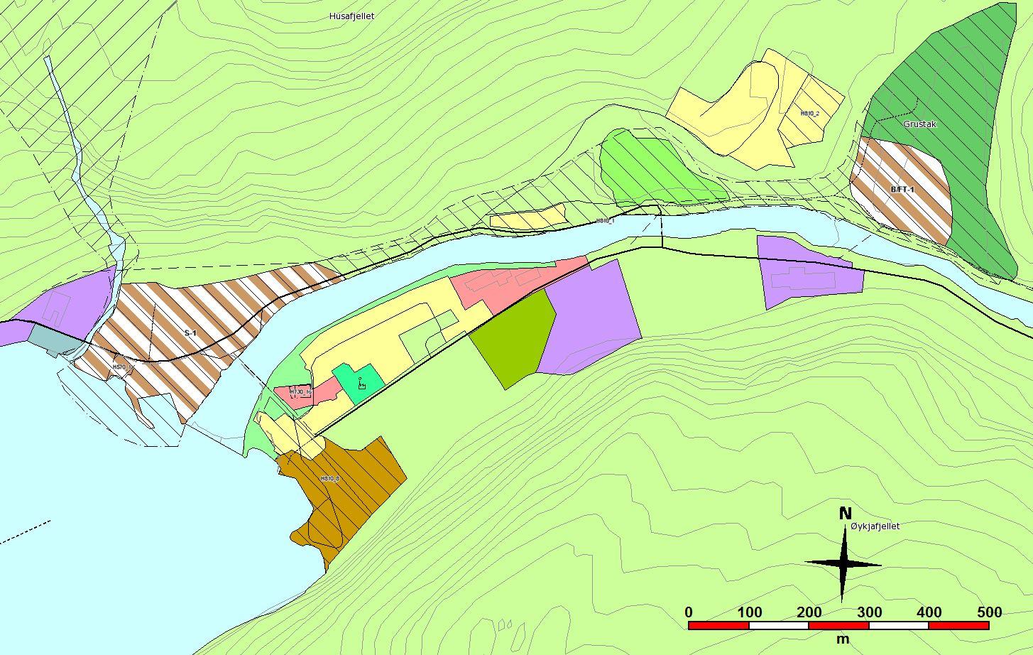 Kommuneplan Modalen 2015-2026 Arealdelen planomtale 5 Presentasjon av ny arealbruk Denne løysinga gjer at ein byggjer opp kring Mo som eit sentrum ikkje berre i Modalen kommune men og for heile indre