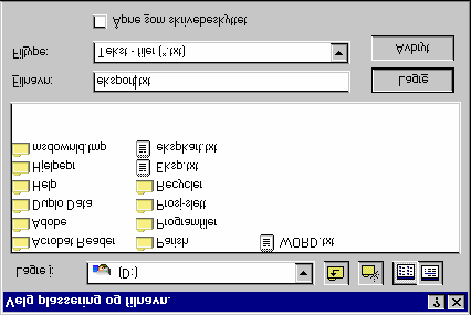 Velg filtype Tekstfil (*.txt) kan enkelt hentes inn i Word tekstbehandler ( eller andre tekstbehandlere). Ferdig. Velg plassering av kartoteket.