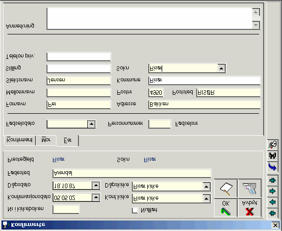 Skriv inn opplysningene. for å søke etter navn blant tidligere registrerte eller i lokal kirkelig medlemsregister.