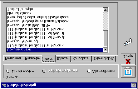 Velg hvor rapporten skal sendes.. Application: Rapporten overføres automatisk til Word (hvis Word er valgt som Format). Disk file: Rapporten lagres hvor du bestemmer.