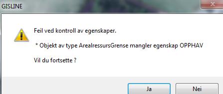 Pek på aktuell AR5grense og rediger etter behov alle påkrevde egenskaper. For egenskaper du skal endre: Klikk på aktuell pilknapp i egenskapsdialogen og velg verdi fra plukklista.