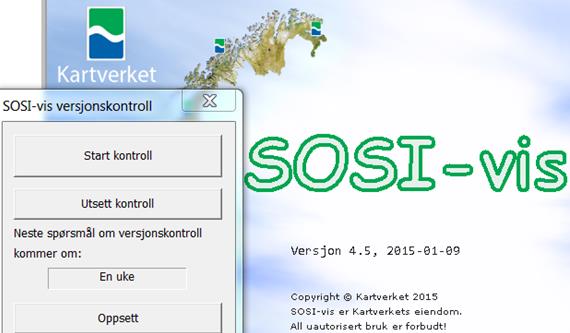 Men vær oppemerksom på at dette ikke er en fullstendig sjekk. SOSI-kontroll kan kjøres som et uavhengig program, men det beste er å kjøre det via kartprogrammet SOSI-vis.