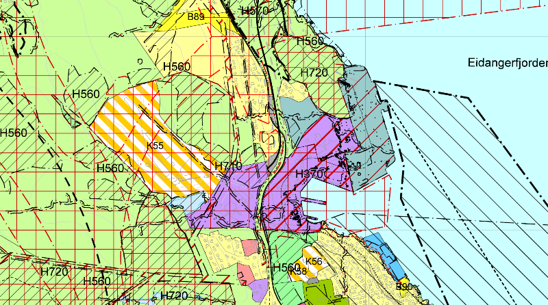 Figur 3: Plankart - forslag til ny kommuneplan 2014-2025. Kilde: Porsgrunn kommune.