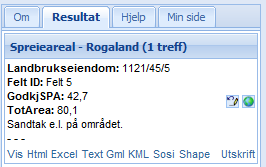 For de polygonene som trenger oppdateringer (oransje) står Kommunenummer/GNR/BNR, og en kommentar om hva som trenger oppdatering.