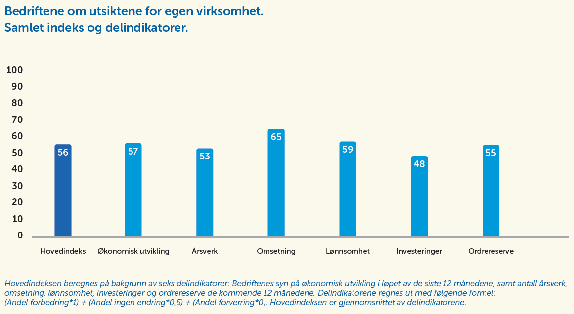 Bedriftene ser nokså lyst på utsiktene for egen