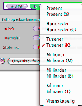 Når du velger Dette tallet Vises slik Desimaler og Vis etterfølgende nuller og angi deretter «Antall sifre» til 6 Brøker og velg deretter «Opptil to sifre (23/24)»-alternativet Fraksjoner, og velg