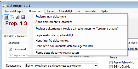 Valgene er forhåndsinnstilt for eksport av avkryssede formater. Valg: Lag ny mappe for hvert dokument vil sørge for at filene for hvert dokument kommer i egne mapper.