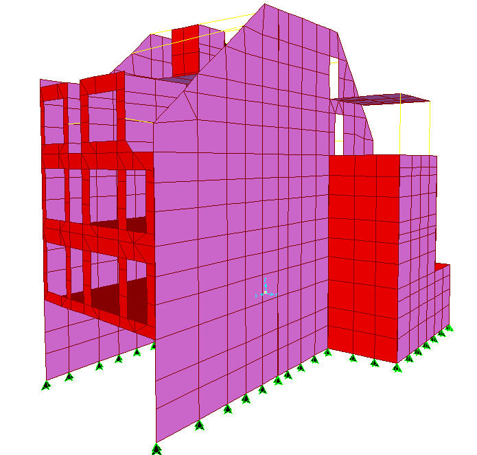 50 Figur 23. Framsiden modellen fra SAP2000. 7.1 METODE Hvert enkelt element er modulert i modellen. Hovedfokus har vært å lage en modell som er så realistisk som mulig.