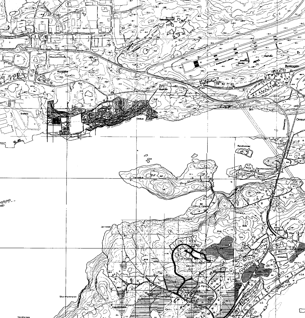 Hørbarhet i åpent område Kvernberget flyplass Fly / helikoptr 750 m