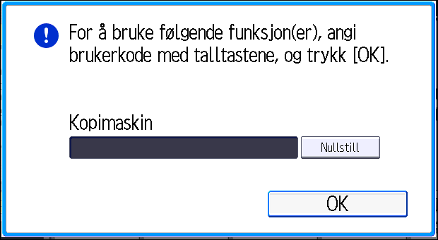 2. Komme i gang Når autentiseringskjermbildet vises Hvis Grunnleggende autentisering, Windows-autentisering, LDAP-autentisering eller Integrasjonsserverautentisering er aktiv, vises