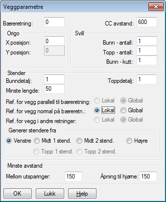 18.02.13 Kapittel 2... 17 DDS-CAD Konstruksjon innføring i versjon 7 Stenderverk/bindingsverk Vegg 1-10 Som vegg 1-09 skal heller ikke vegg 1-10 ut til stenderverket.