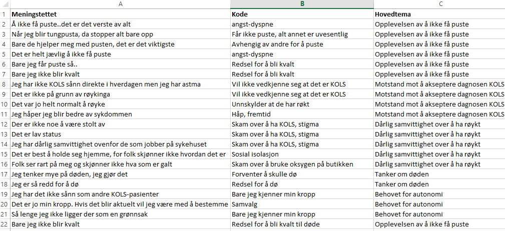 28 utkast til presentasjon av funn og diskutert med veileder. Og temaene ble ytterligere spisset og jobbet med språklig for at hovedtema skulle komme tydelig frem.