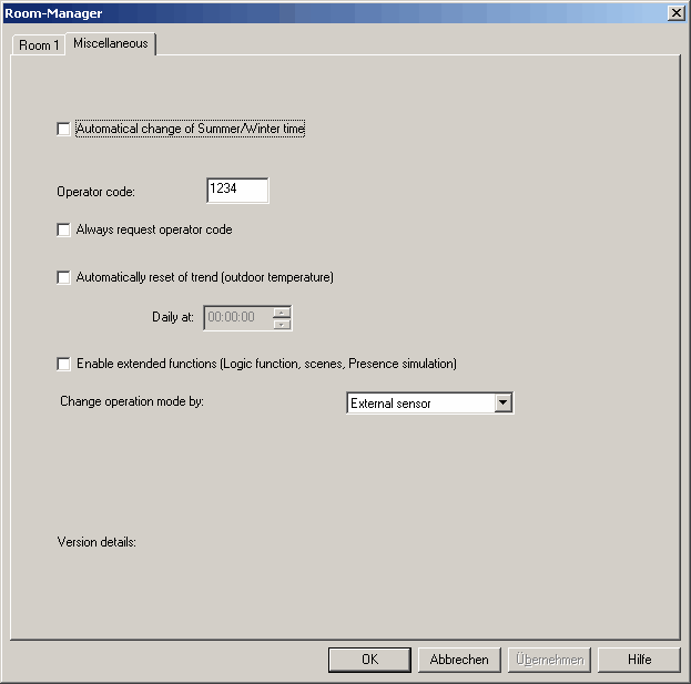 Moeller RF-System 75 Se så Oversikt over Room Manager 2.4.13.