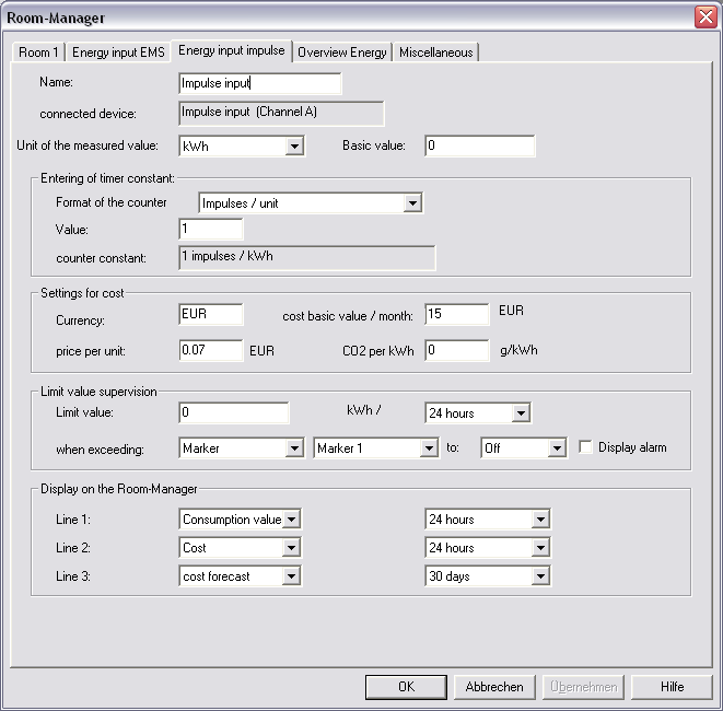 88 Moeller RF-System - Help Generell informasjon: Navn: Her kan du legge inn navnet på energi-inngangen (maks.