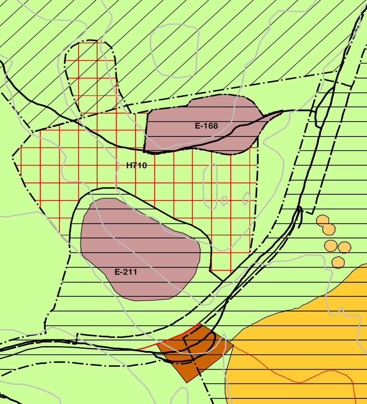 Kommuneplanens arealdel Planbeskrivelse 26 Rådmannen foreslår at hensynssonen for vurdering og regulering utvides slik at de to forslagene blir med i sonen.