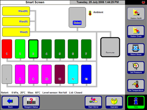 5. Bruk Fylle/tømme reagenser I FAVORITES trykk MENU. I MENU FUNCTIONS, trykker du SMART SCREEN. SMART SCREEN (fig. 53) vises.