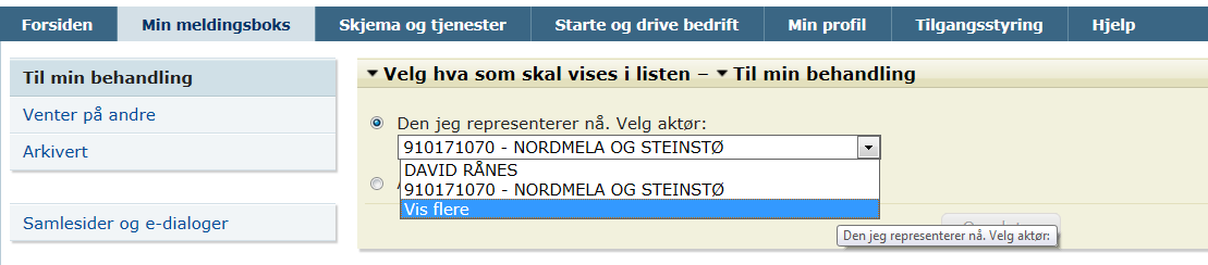 9.1.1 Hvordan finner jeg virksomhetsnummer (underenhet/bedrift) i Altinn? Når du er logget inn i Altinn, kan du finne virksomhetsnummeret til arbeidsgiveren du skal rapportere for.