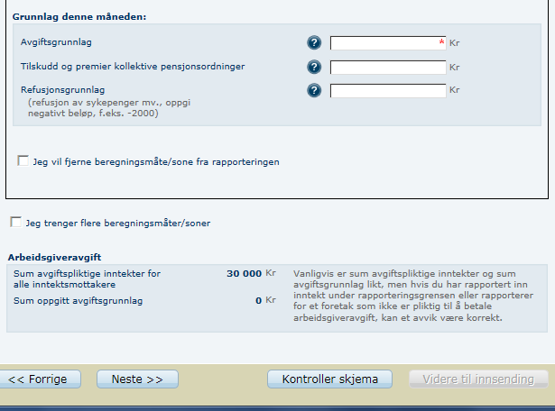 10 Arbeidsgiveravgift Den opplysningspliktige skal beregne og gi opplysninger om hva han skal betale av arbeidsgiveravgift på alle ytelser som inngår i avgiftsgrunnlaget.