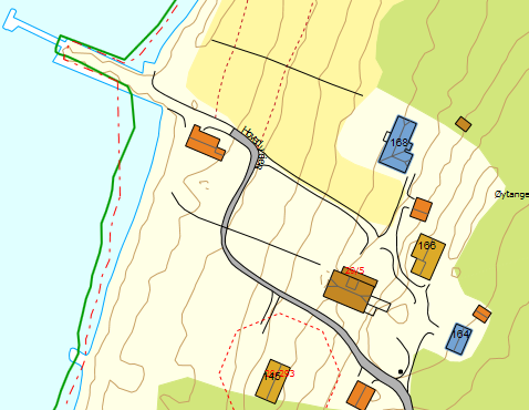 Ikke medregnet i BYA 29/5 Øitangen gård på Jomfruland Antall bygninger: 10 Samlet bebygd areal: 633 kvm Hovedhus: 139 kvm Anneks: 90 kvm