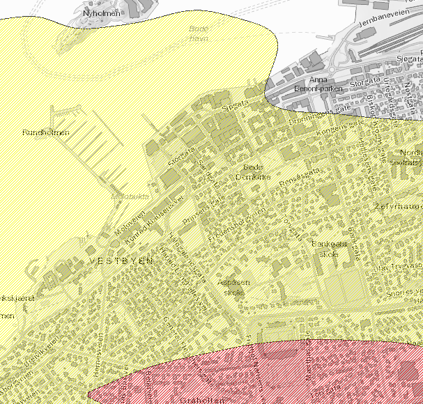 Figur 1: Flystøysonekart fra Avinors nettside http://saas.avinor.no/flystoy/lufthavn.html?iata=boo 3.