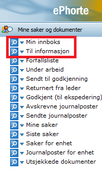 BDM og praktisk info om ephorte: 2 minutter er nok Har du noe i din innboks? Har du fått noe til informasjon? Min innboks: Her finner du mottatte brev og notater hvor du står som saksbehandler.