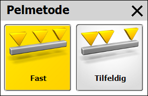 1. Valg av fast eller tilfeldig pelnummer 2. Hurtigvalg til andre linjefunksjoner 3. Retning til mål 4. Retning man skal gå 5. Avstand langs og mot linja 6.