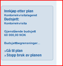 3. Hvordan bruke planer Bruker åpner planen fra hovedmenyen Planer.