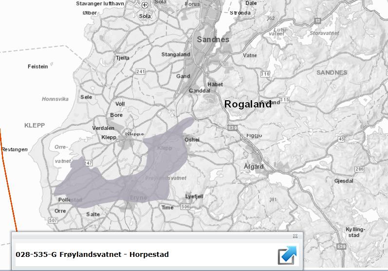 Alle grunnvannsforekomster med risiko må prioriteres for problemkartlegging i første tiltaksfase. Figur 44: Risikofremstilling av grunnvannet. Èn grunnvannsforekomst er vurdert i risiko.