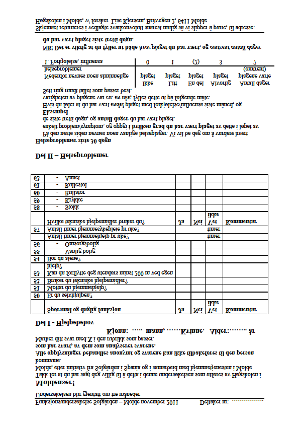 Vedlegg 3 Spørreskjema ved