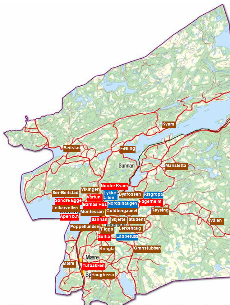 Strukturplan for barnehager Steinkjer kommune Utforming, størrelse og struktur Framtidig barnehagebehov Alternativ for