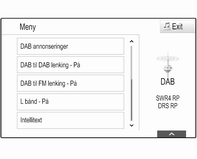 32 Radio Digital lydkringkasting Digital Audio Broadcasting (DAB) er et innovativt og universalt kringkastingssystem. Fordeler med DAB DAB-stasjoner angis med programnavn i stedet for sendefrekvens.