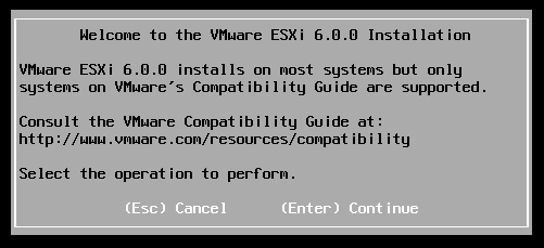 4. Installasjon av ESXi vsphere client og Web Client Når du starter maskinen for første gang vil den boote fra ESXi image du akkurat la til den virtuelle maskinen.