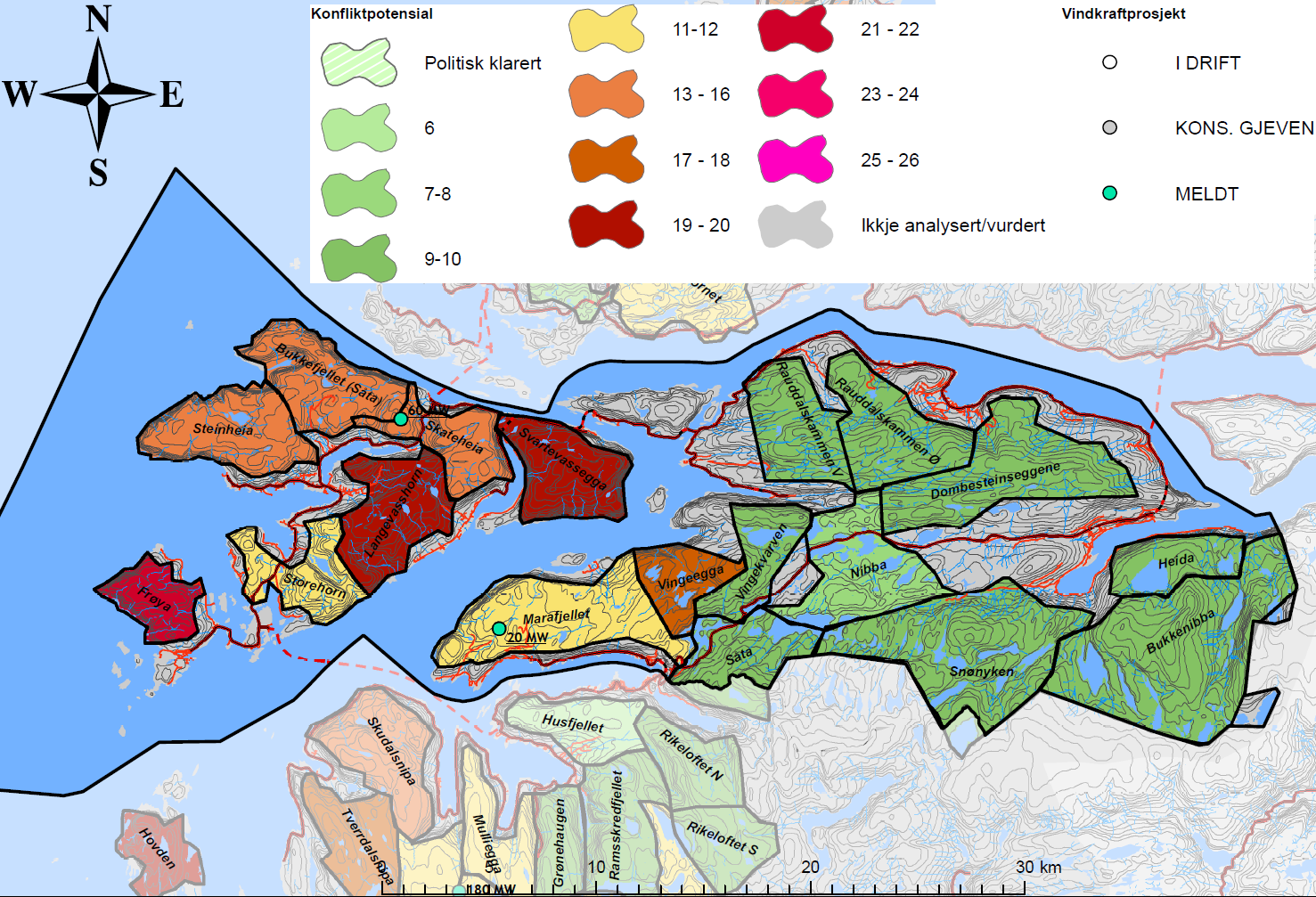 (Tabell forts.) Landskap Kulturm. INON Friluftsliv Biologisk m.