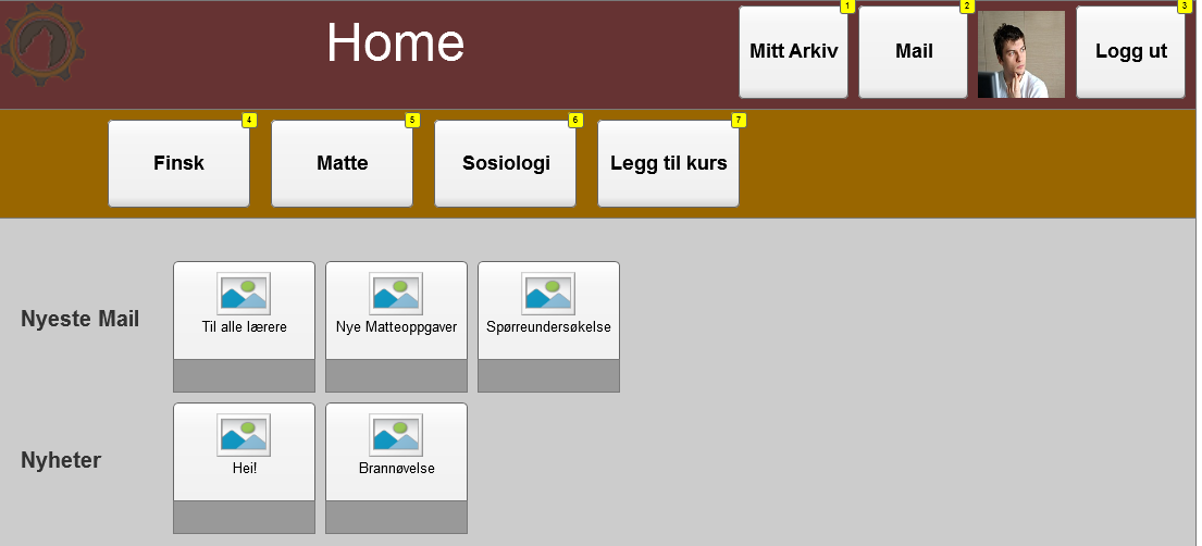 7. Løsningen 7.1. Prototypen Resultatene fra brukerundersøkelsene, kartleggingen og skisseringen ble brukt til å lage en high-fidelity prototype.