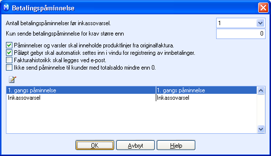 REGNSKAP 4. Merk av den fordringen du ønsker å skrive ut en kopi av betalingspåminnelsen/inkassovarselet på. 5. Klikk Neste og velg ønsket utskriftsmedie. 6. Klikk Fullfør for å skrive ut kopien.