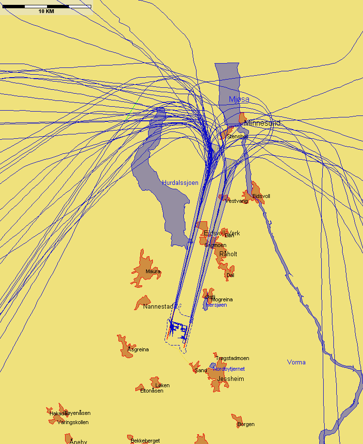 Jetflylandinger fra nord med sen tilslutning til ILS-glidebanen Figur 7.