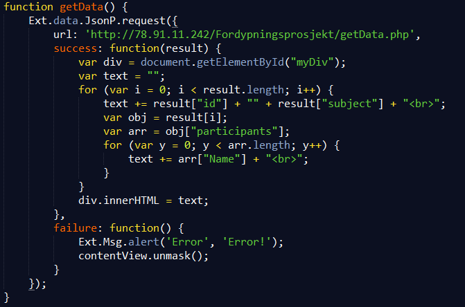 skulle bli generert til en apk-fil. Etter mye feiling med å integrere Sencha SDK Tool ble applikasjonsmappen til slutt generert til en apk-fil. Utvikling og implementering av test 1.