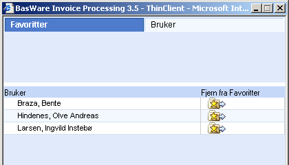 Velg Angi backup-person 4 Backup-person kan både redigeres og slettes Fast stedfortreder i BasWare.