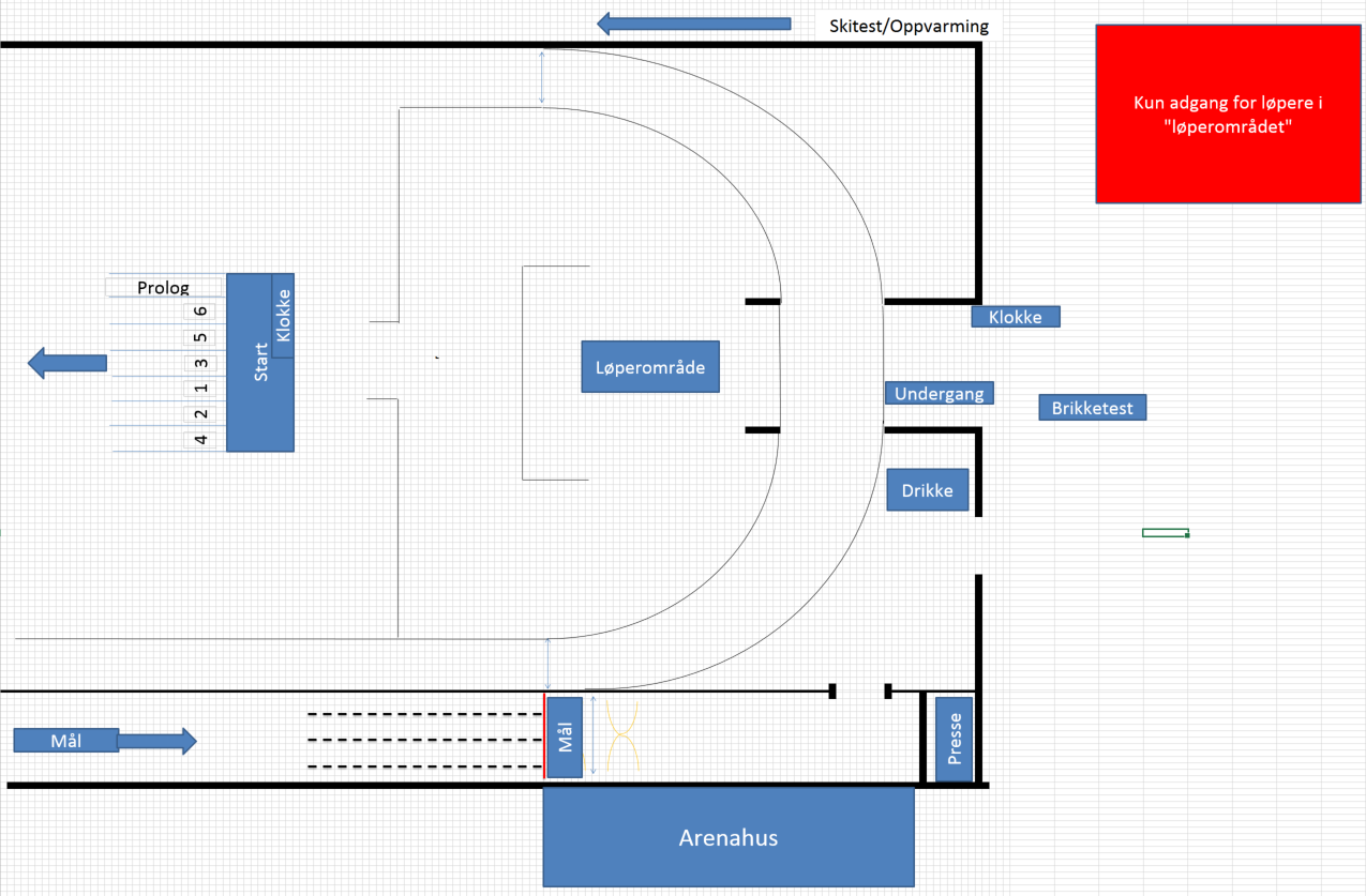 Informasjon HL2015 2/12/2015 3:50:00 PM Side 14 av 16 Arenakart for fredagen, 5 km og