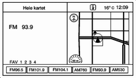 18 Radio Radio AM/FM-radio... 18 Radiomottak... 27 Multibånd-antenne... 28 AM/FM-radio AM/FM-radio (med navigering) Høre på radio Lydkildemeny VOL/m (lydstyrke/strøm): 1.