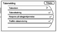 52 Navigering À-Ý (alfabet med aksenttegn): For å velge bokstaver med aksenttegn. A-Z (alfabet): For å velge bokstaver i alfabetet. Symboler: For å velge symboler.