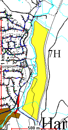 7H Boliger langs Gjøvikbanen mellom Harestua stoppested og Myrvoll (Viubråtan) Gnr/bnr: 116/1 Størrelse: ca 140 daa, skog Planstatus: LNF Beskrivelse: Innspillet gjelder etablering