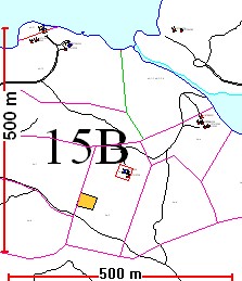 15B Hytte sør for Skjerva Gnr/bnr: 54/2 Størrelse: ca 1daa, skog Planstatus: LNF Beskrivelse: Innspillet gjelder etablering av ei hytte i lia sør for vannet Skjerva.