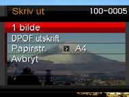 5. Skru av kameraet og plasser det i USBkrybben. 6. Skru på printeren. 7. Fyll papir på printeren. 8. Trykk USB-krybbens [USB]-knapp. Dette fremviser en utskriftsmeny på kameraets LCD-skjerm. 9.