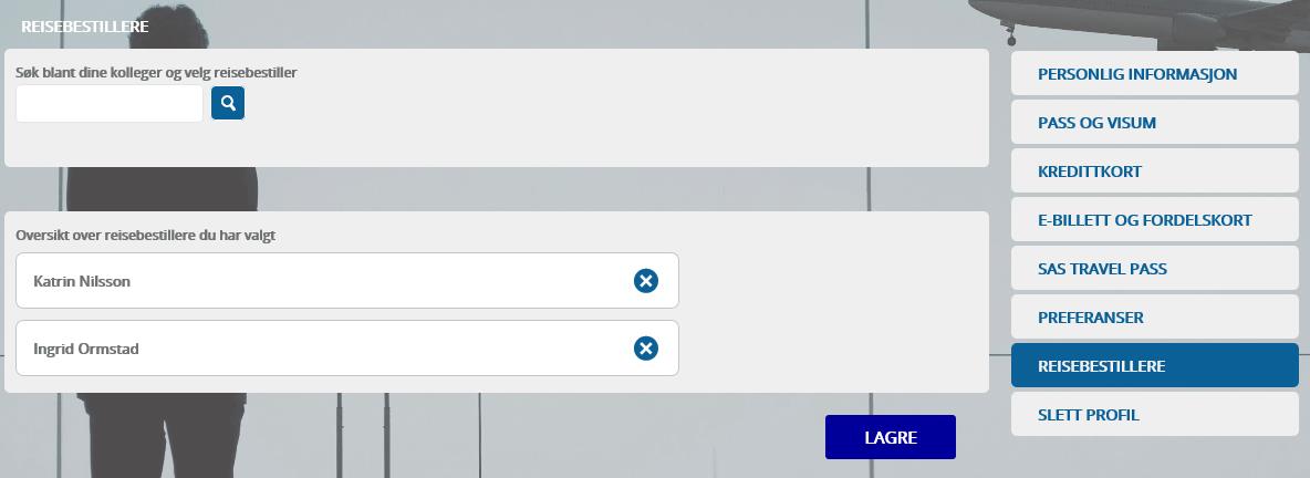 3.5.5 Reisebestiller-funksjon og gjestebooking Dedikerte reisebestillere vil kunne bestille reiser for opptil 9 personer i samme bestilling, for seg selv eller andre.