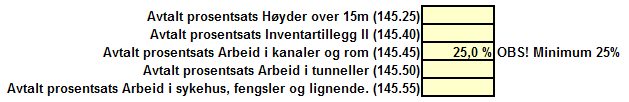 d. Skriv inn Akkordmultiplikatoren (Den finner du i 4A (1)) Denne brukes for å justere akkordprisene. Hvis et anlegg går over flere år (f.eks over 1.